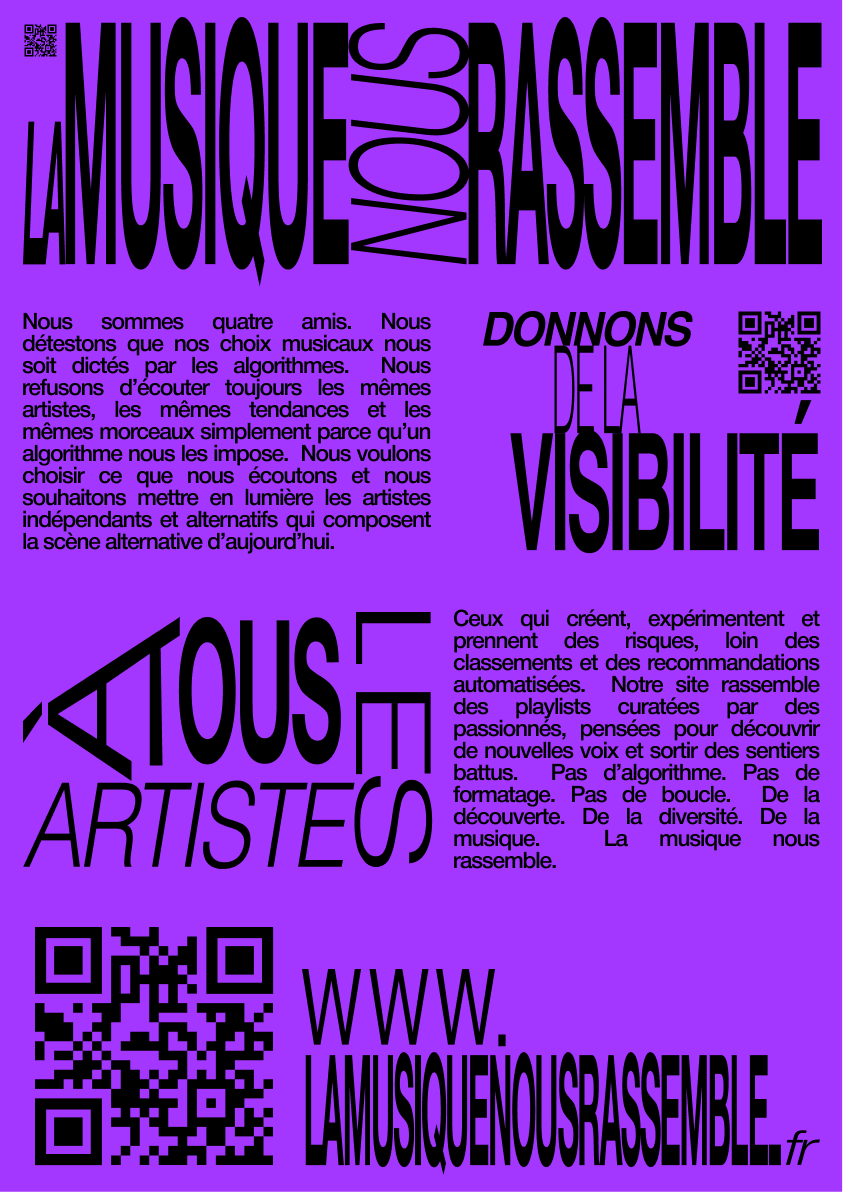 Affiche au motif de cœur