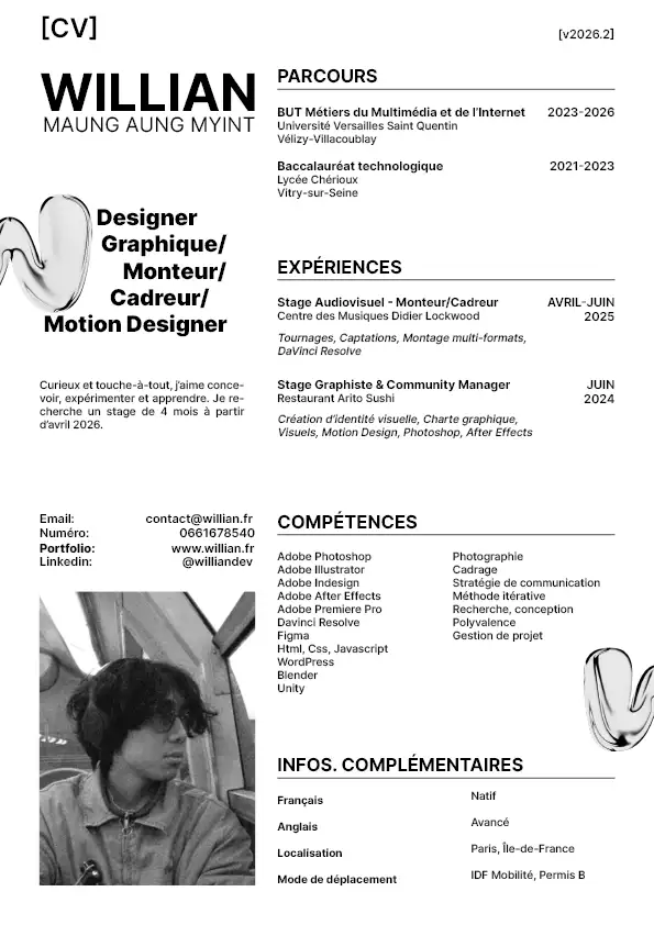 Aperçu du CV